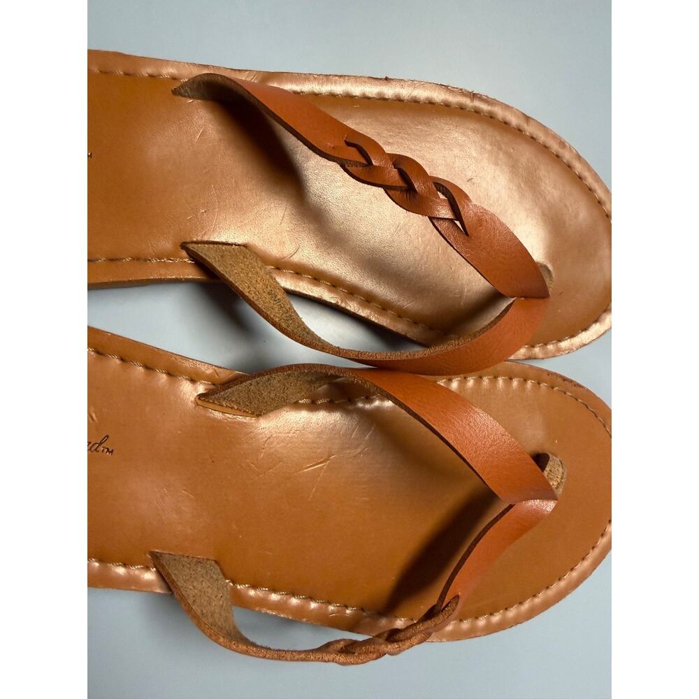 Universal Thread Women’s Sandals Size 7 Brown Braided Straps, Flip Flop - Picture 5 of 13